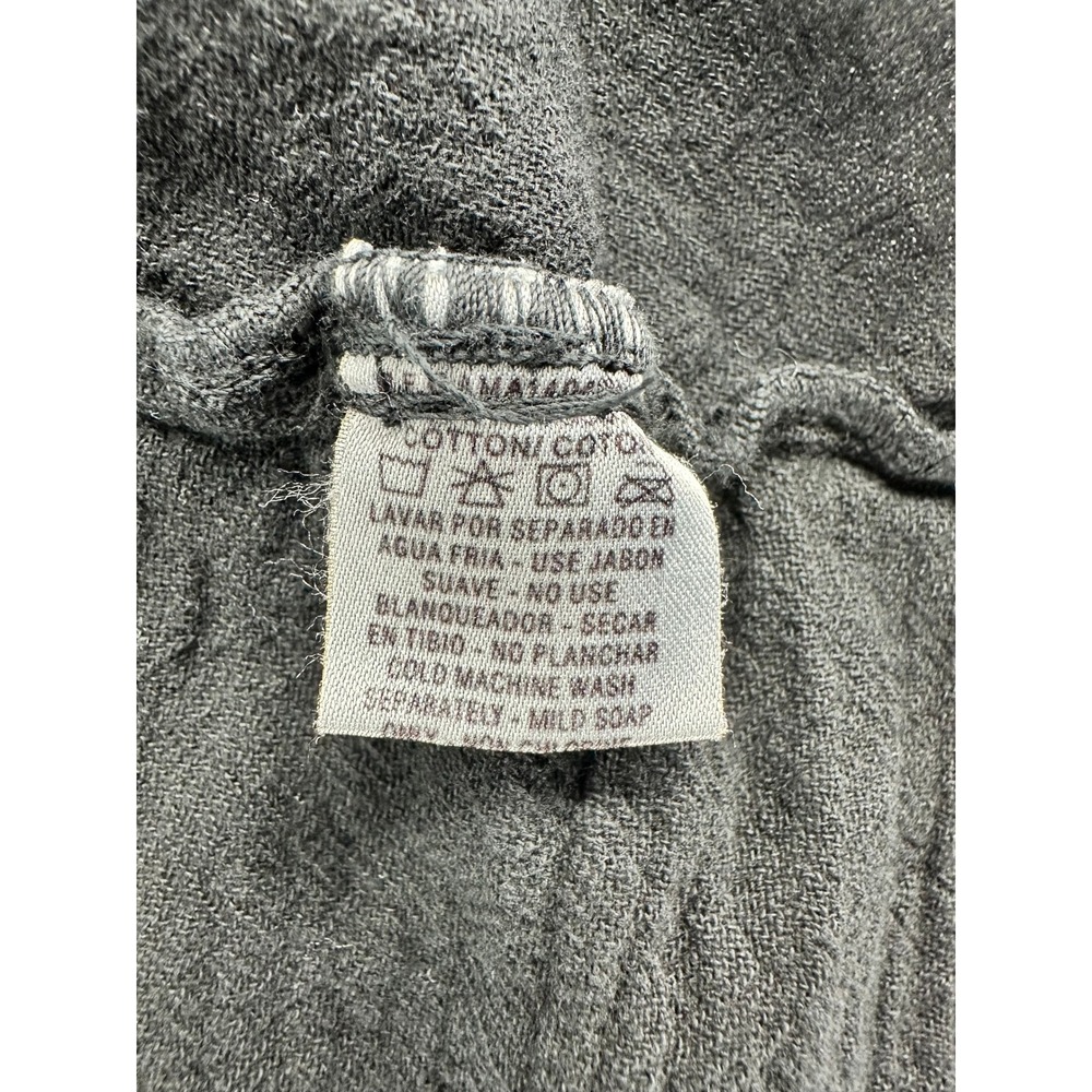 Oh My Gauze Womens Black Cotton Gauze Frayed Open Front Cardigan Jacket Pockets - Picture 6 of 7